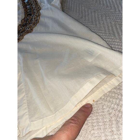 Old Navy Women Size Large Perfect Fit Top Cardigan Blouse Beaded Tie BOHO - Picture 7 of 10